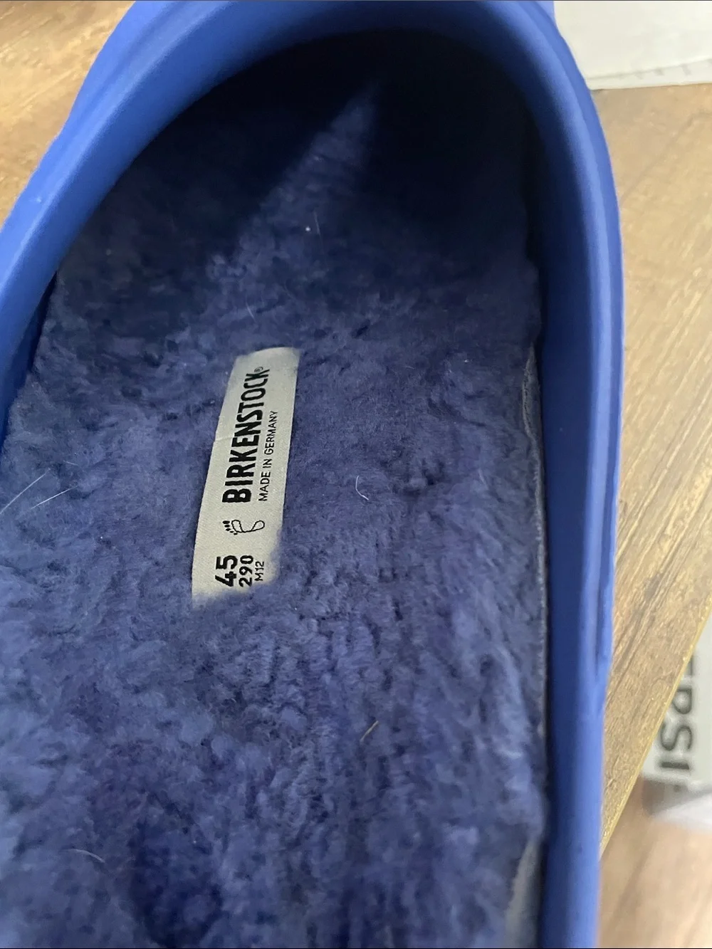 Birkenstock Blue Fleece-Lined Clogs
